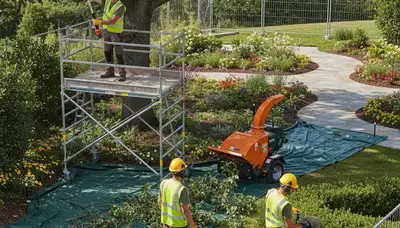 Memphis, TN tree service crew providing landscaping and tree care for homes in Bartlett and Germantown
