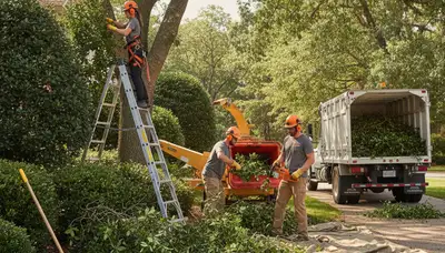 Memphis, TN shrub removal for overgrown yards and tight spaces by a local tree service crew
