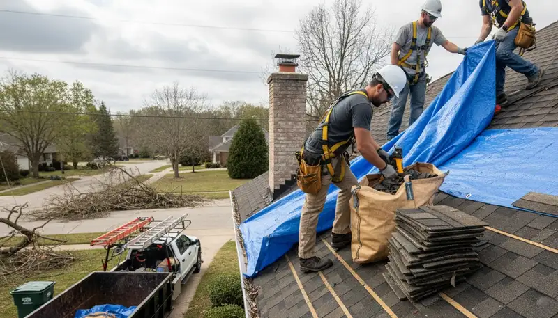Storm damage tree cleanup in Memphis, TN with safe fallen tree and limb removal service