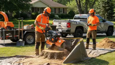 Memphis, TN stump removal service for clearing leftover tree stumps from residential yards