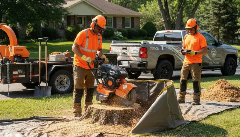 Memphis, TN stump removal service for clearing leftover tree stumps from residential yards