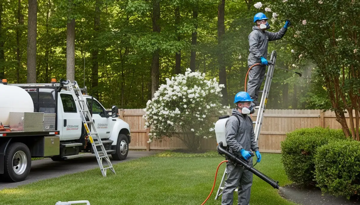 Memphis, TN tree service crew providing professional tick control for yards and homes