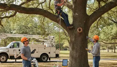Memphis, TN arborist inspecting tree disease treatment for fungal infection and decline