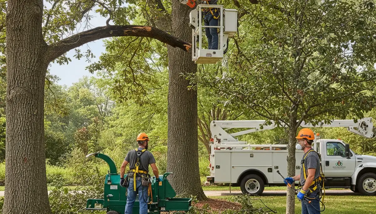 Memphis, TN arborist treating a diseased tree for fungal infection and decline