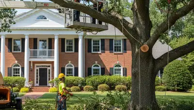 Memphis, TN tree service crew handling safe tree removal for a local property