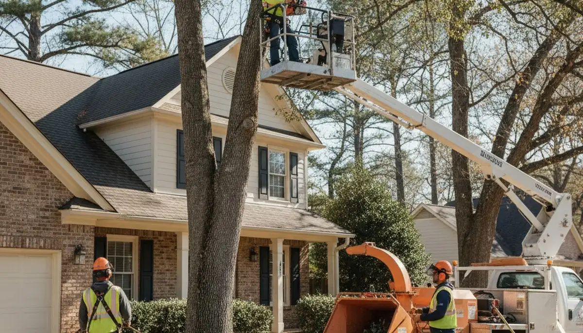 Memphis, TN tree service crew removing a tree for safe, professional property clearance