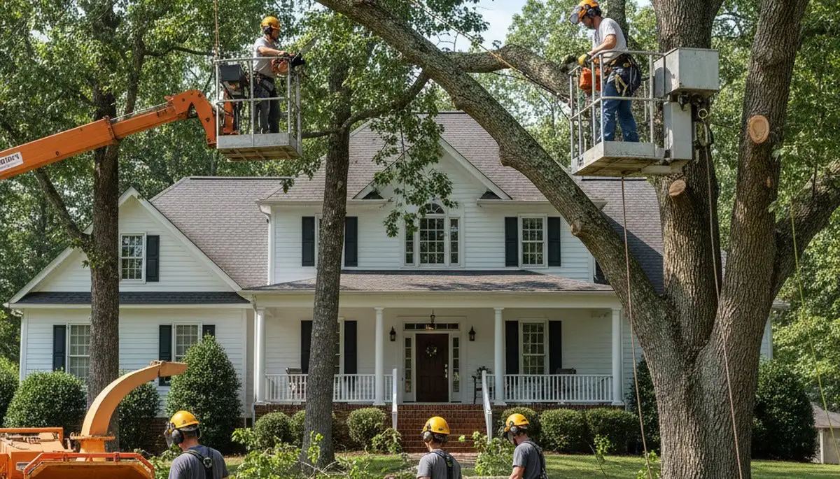 Tree service crew in Memphis, TN providing professional tree removal and cleanup