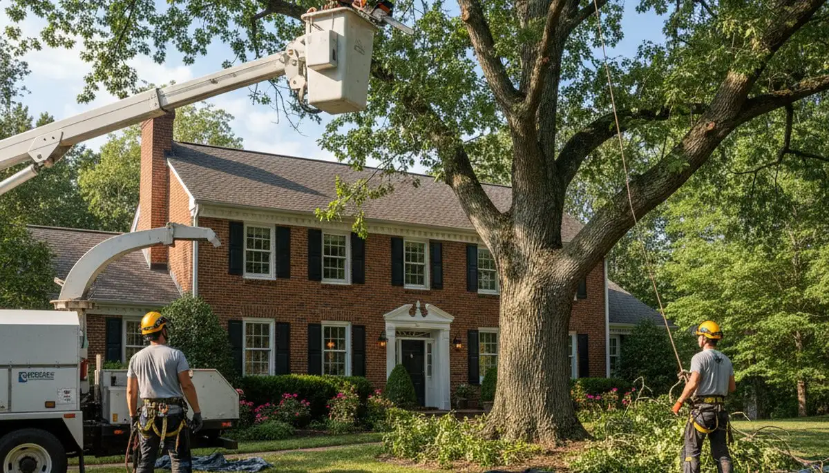 Memphis, TN tree service crew providing professional tree removal and trimming for local properties