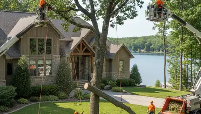 Tree service crew in Memphis, TN providing safe tree removal and trimming for homes and businesses