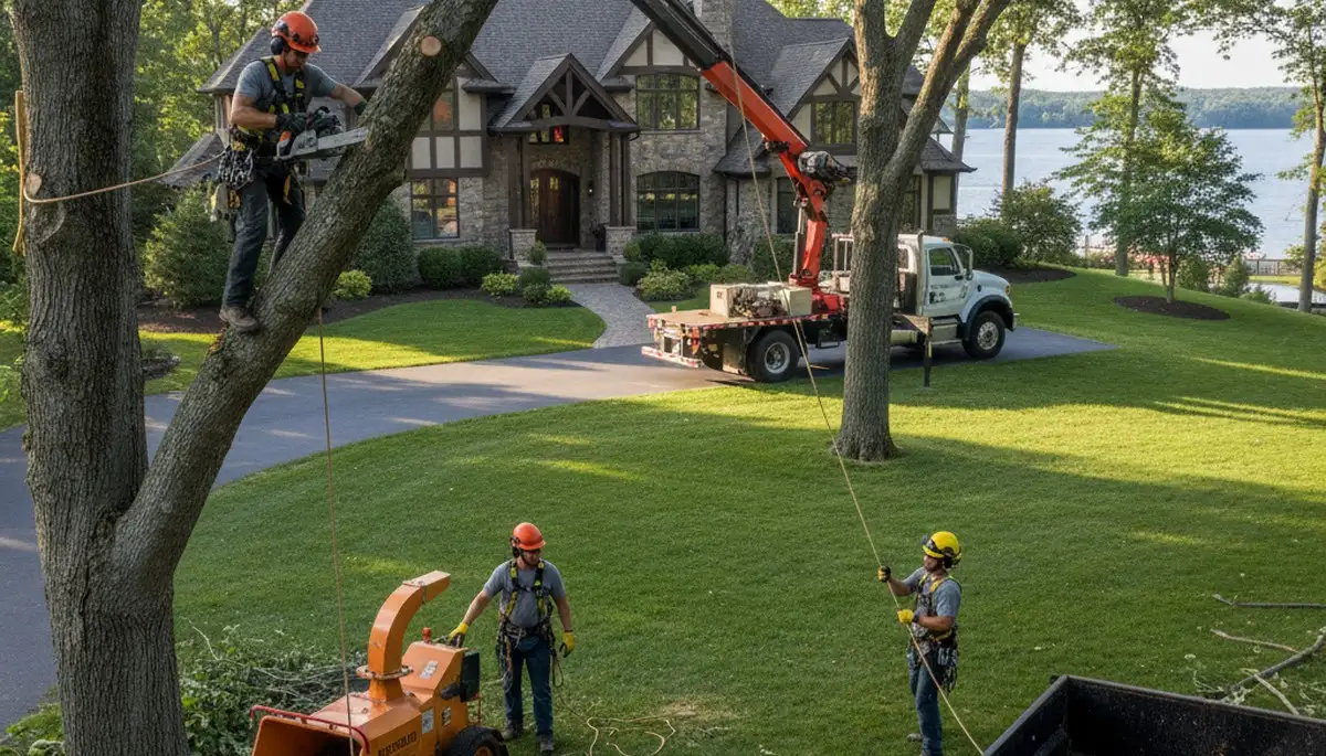 Tree service crew in Memphis, TN providing professional tree removal and trimming services