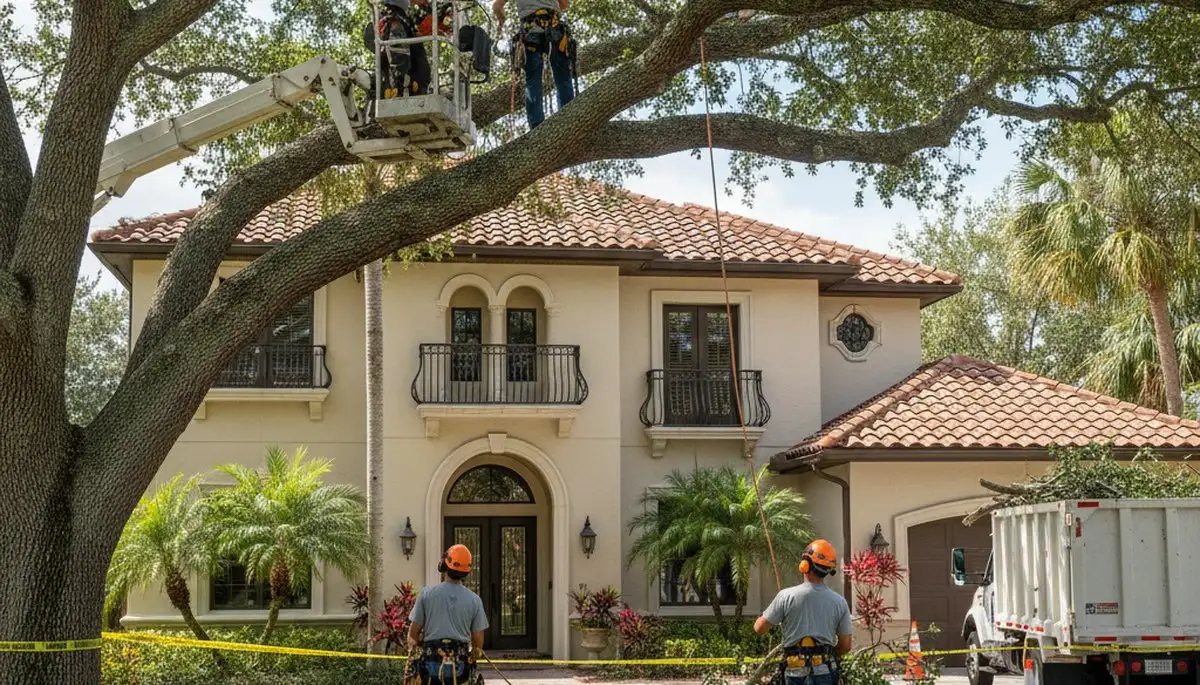 Memphis, TN tree service crew providing professional tree removal and trimming for local properties