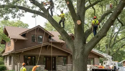 Tree service crew in Memphis, TN providing professional tree removal and trimming services