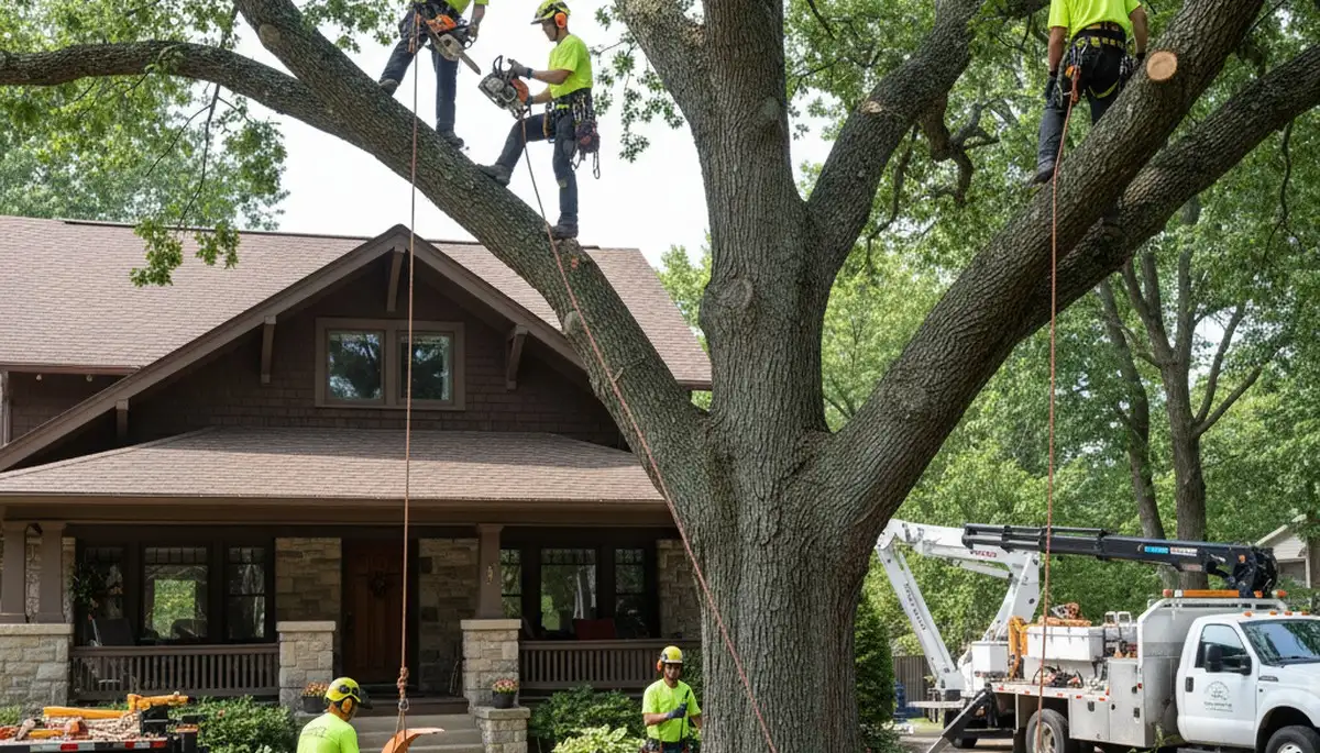 Tree service crew in Memphis, TN providing professional tree removal and trimming services