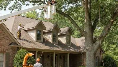 Tree service crew in Memphis, TN providing professional tree removal and trimming services