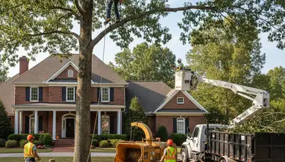 Tree service crew in Memphis, TN providing professional tree removal and trimming