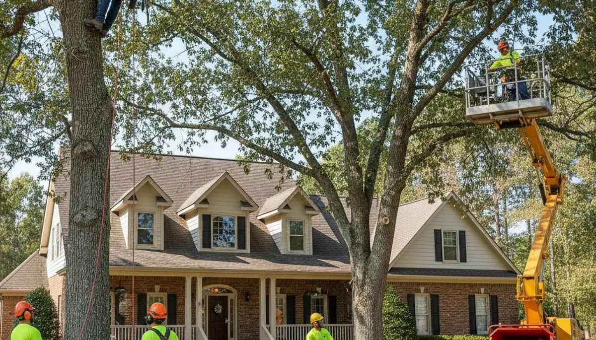 Tree service crew in Memphis, TN providing professional tree removal and trimming services