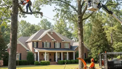 Tree service crew in Memphis, TN providing professional tree removal and trimming services