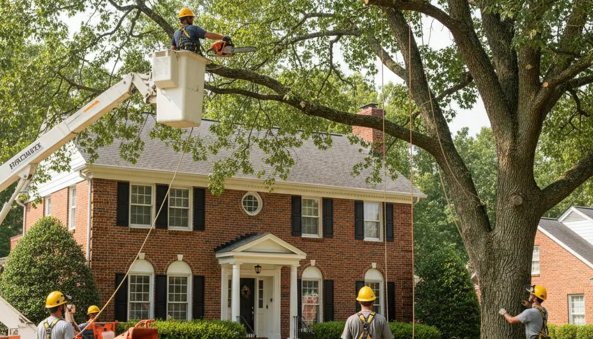 Tree service crew in Memphis, TN providing professional tree removal and cleanup