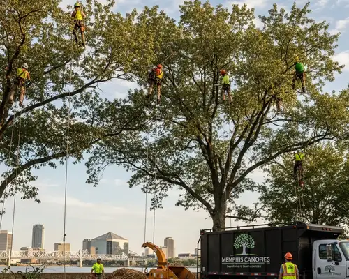 Tree trimming services for Memphis, TN canopies to improve tree health and property safety