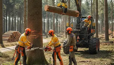 Memphis, TN woodlot management crew improving tree health and reducing hazards on wooded acreage